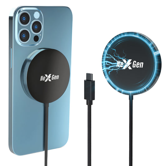 NexGen Magsafe Oplader Zwart Aluminium