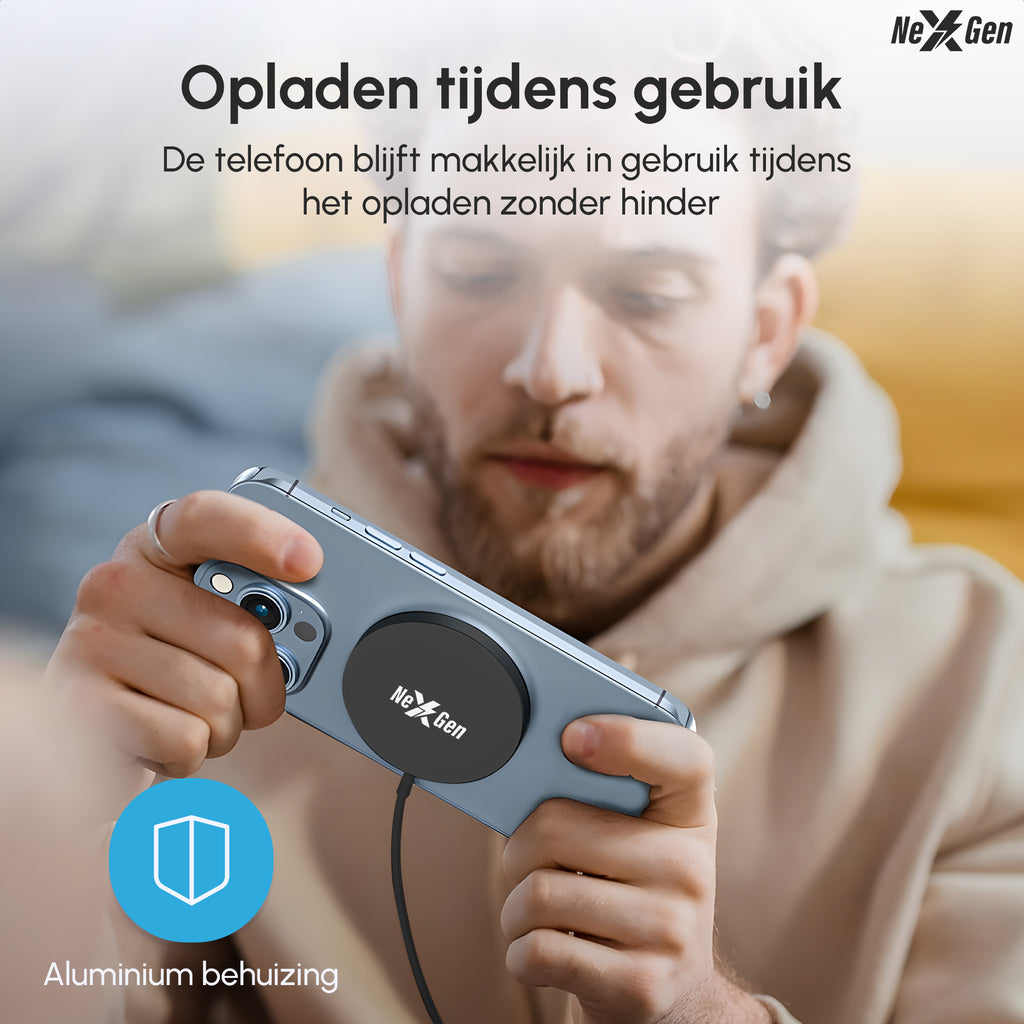 NexGen Magsafe Oplader Zwart Aluminium Bundel
