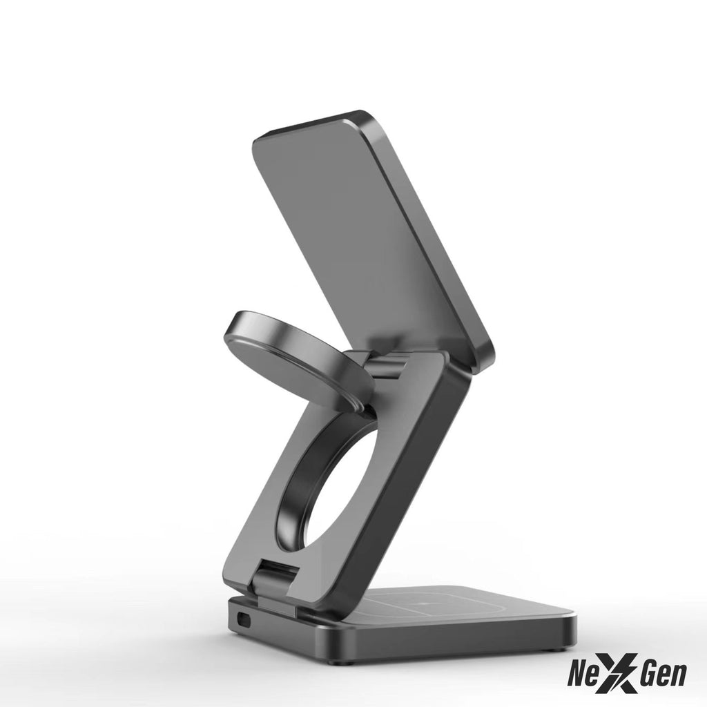 NexGen 3 in 1 draadloze oplader grijs